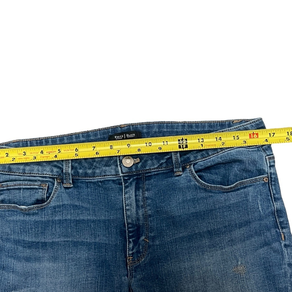 White House Black Market Skinny Jeans Women’s 12R Blue Distressed Denim Pants - Picture 9 of 14